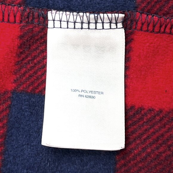 Lands' End Buffalo Check Plush Fleece Hooded Robe with Pockets Size 16 - NWOT - Picture 6 of 7
